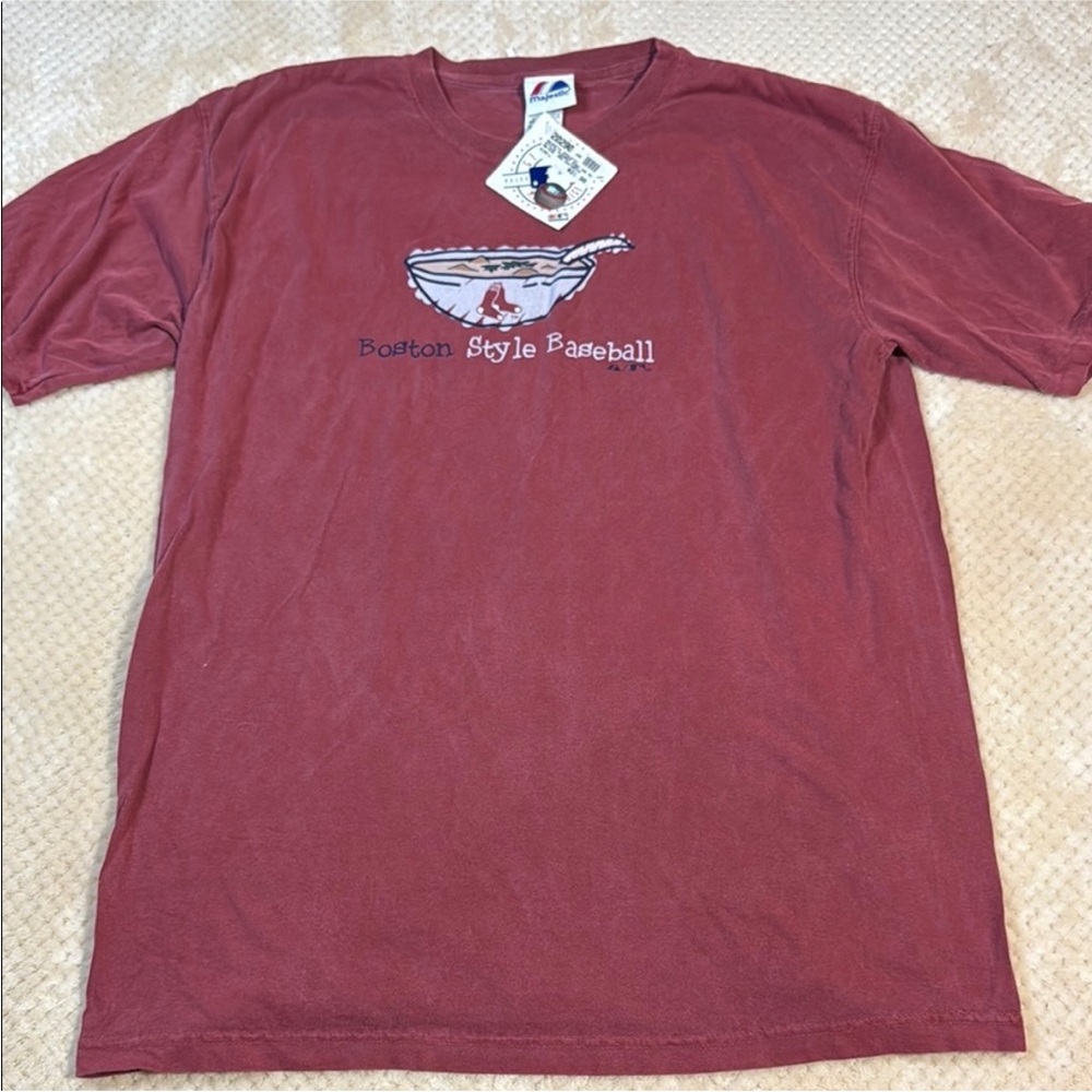 Majestic Boston Style MLB Red Sox Baseball Red Tee